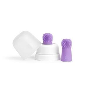 Ubbi Silicone Finger Toothbrush 5 Pack (10 ct) Baby Purple w/ Cases New